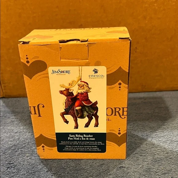 Jim Shore Santa Claus Riding Reindeer Holiday Figurine - Picture 7 of 7
